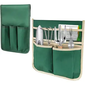 Hardware tools YBB 2 Pack Garden Pouches for Kneeler, Portable Tool Storage Bags Oxford Multiple Storage Pockets Organizer for Outdoor Gardening Kneeling Stool