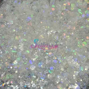 Snow Galaxy Holographic Chunky Glitter - White Glitter