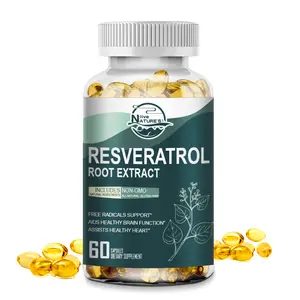 Resveratrol Capsules,1200mg per Sevring, Natural Anti Aging, Antioxidant Supplement,Immune Support, Improve Skin health NON-GMO and Gluten Free Edible Healthcare