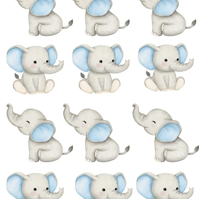 Baby Elephant cupcake toppers EDIBLE topper Baby elephant cookies Elephant baby shower