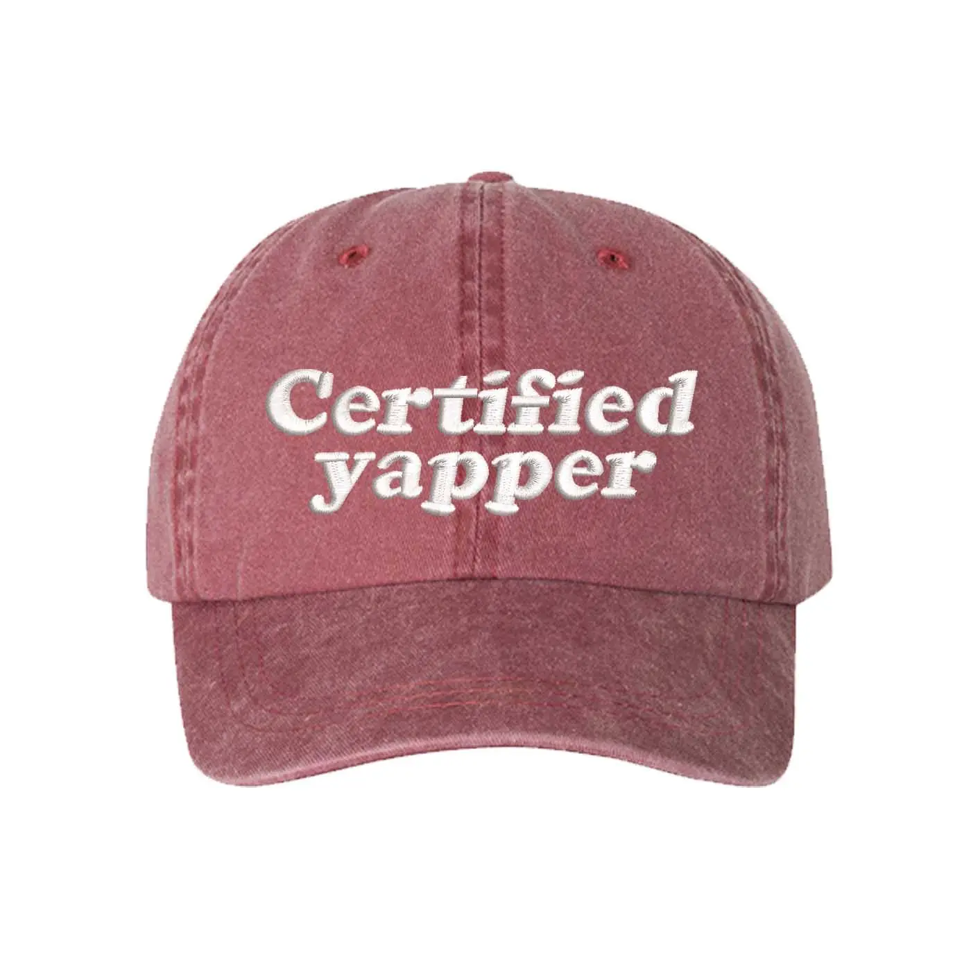 Certified Yapper Washed Baseball Hat - Sarcastic Gift Cap