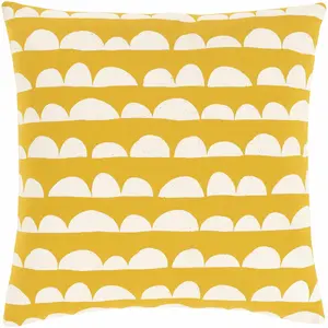 Zuni Yellow Scallop Pattern Throw Pillow - Clearance