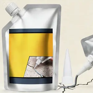 High Elasticity Self-Leveling Concrete Repair Caulk, Quick-Drying Waterproof Cement Crack Filler for Driveways and Walkways, 1 LB Grey Sealant for Patio Joints, Indoor and Outdoor Use, Flexible Durable Crack Filler