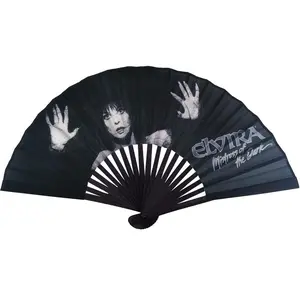 Elvira Dark Love Fabric Hand Fan