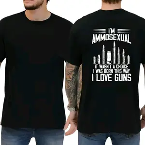 I'm Ammosexual it Wasn't A Choice I Was Born This Way l Love Guns T-shirt, Funny Shirts, Casual Menswear, Comfy Cotton