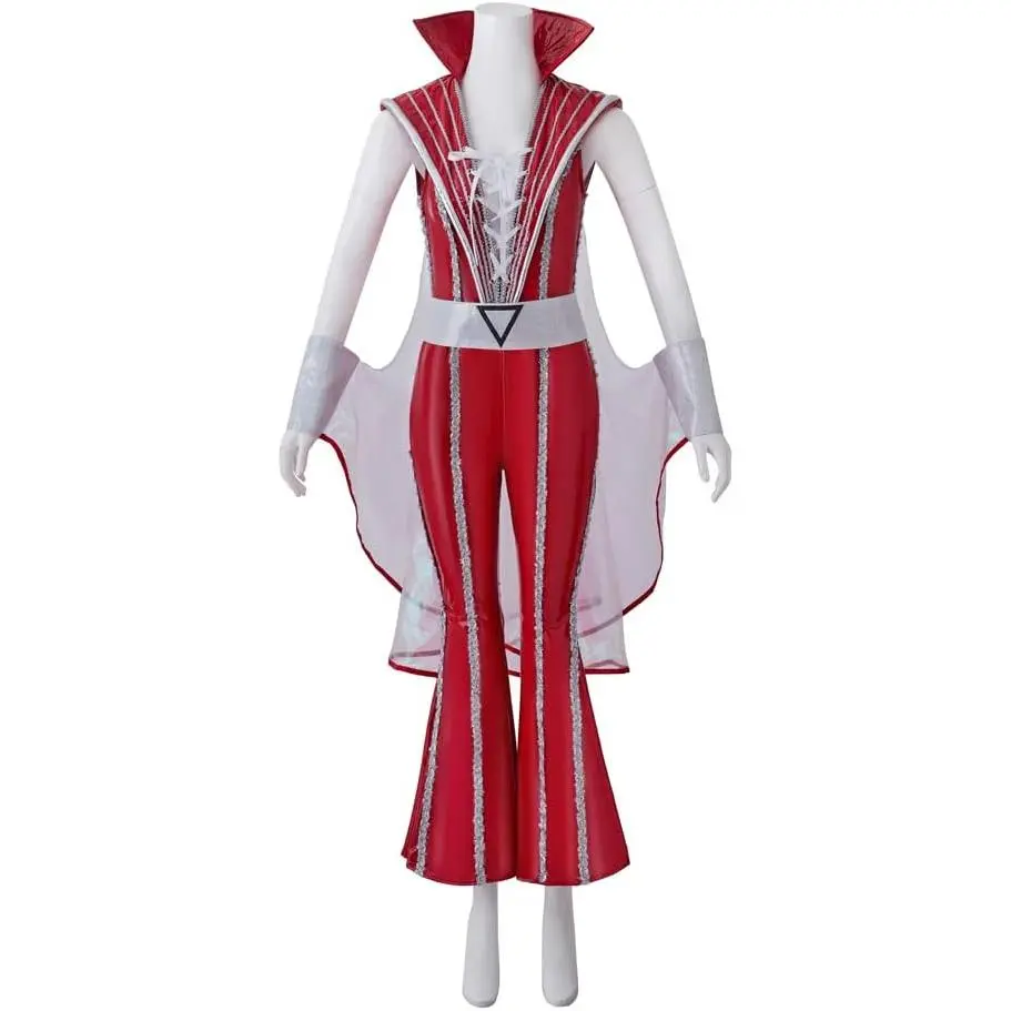 Womens Mamma Mia Cosplay Jumpsuit 1970s Dancing Disco Costume
