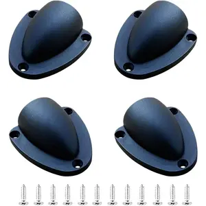 Boat Wire Cover Cable Vent Cover Clam Shell Vent for Boat Outlet with Installation Screws - 4 Packs (63x58mm)