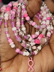 Awareness 60 inch tie on waistbeads