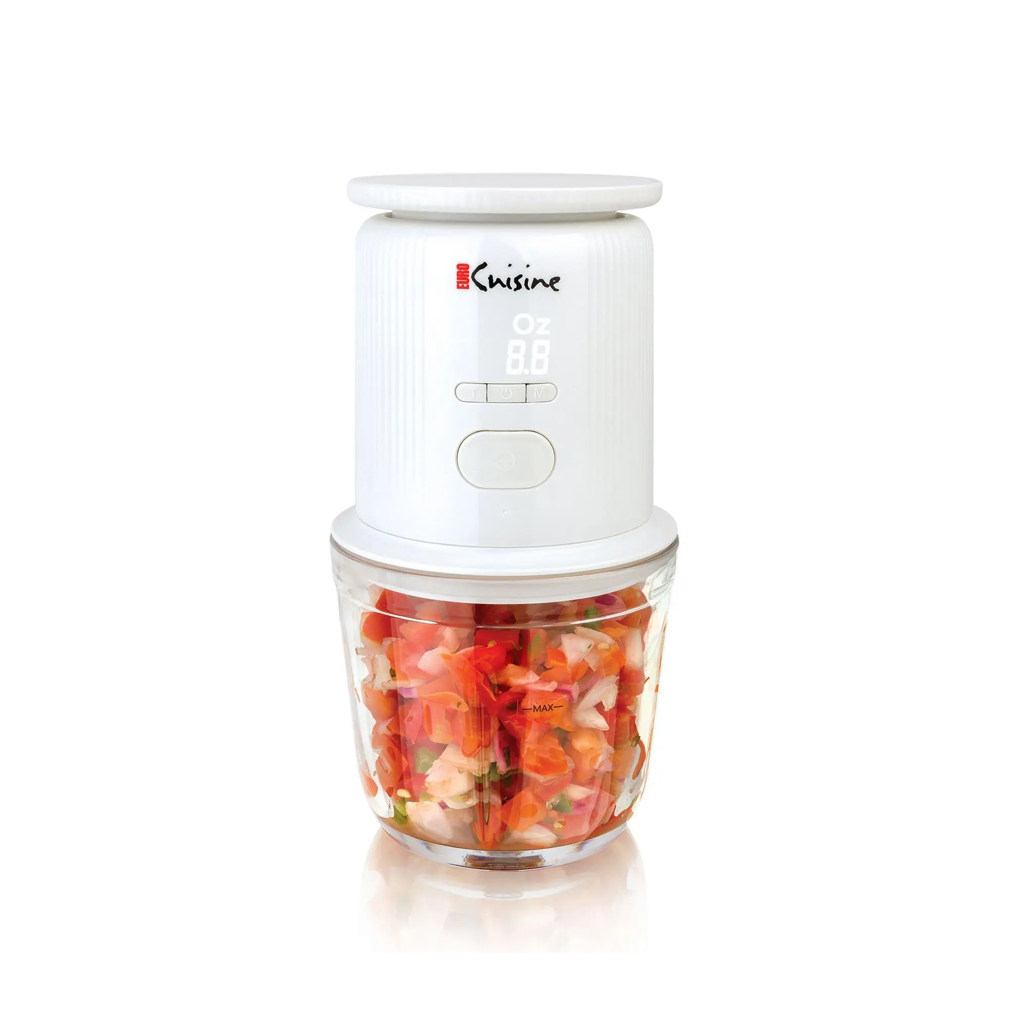 Euro Cuisine Cordless Rechargeable Food Chopper with Scale