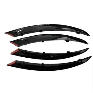 4Pc Front Bumper Lip Splitter Trim Strips Fog Lights Grille Spoiler for Mercedes Benz C Class W205 2015-2019 C180 C200 A