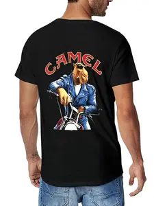 Vintage Camel Motosport Graphic T-Shirt Men Oversized Cotton Casual Streetwear Short Sleeve Tee