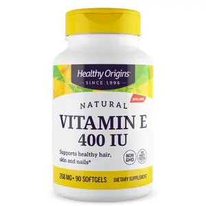 Healthy Origins - Vitamin E 400 IU (Natural) Mixed Toco Dietary  Supplement Healthy Hair, Skin & Nail - 3 Sizes