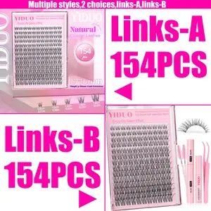 Natural Look Eyelash Extensions, 1 Box Individual DIY Cluster Lashes, Self-Application Curly False Eyelashes for Women & Girls, False Lash Clusters, Eye Makeup Cosmetic