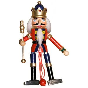 King Nutcracker Pull Puppet Ornament 6 inch