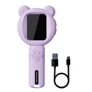 Kids Digital Magnifier 2.8’’ Screen Portable Video Microscope 2.0MP 100X Magnification with 15LEDs for for Outdoor Exploration
