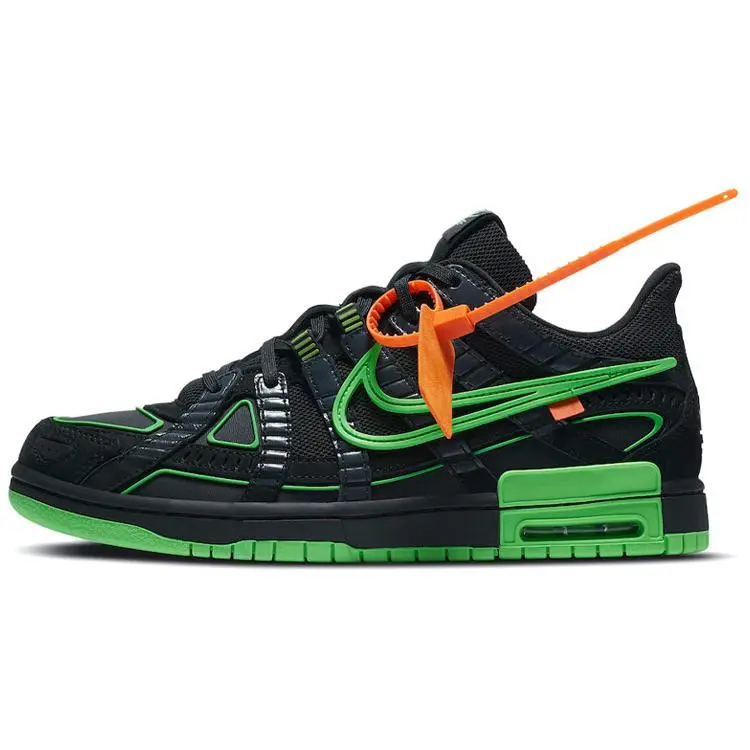 Nike X Off White Air Rubber Dunk Green Strike' Low Top Skate Shoes Unisex CU6015-001