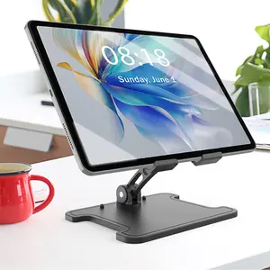 Desktop Tablet Stand, Adjustable in Height and Angle, Foldable Tablet Holder, Rugged and Stable, Tablet & Computer Accessories for Home & Office, Tablet Mount, Durable Stand