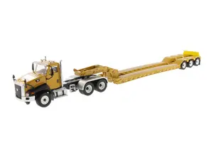 CAT Caterpillar CT660 Day Cab w/ XL 120 Low-Profile HDG Lowboy Trailer & Operator (Core Classics) Diecast 1:50 Scale Model - Diecast Masters 85503C