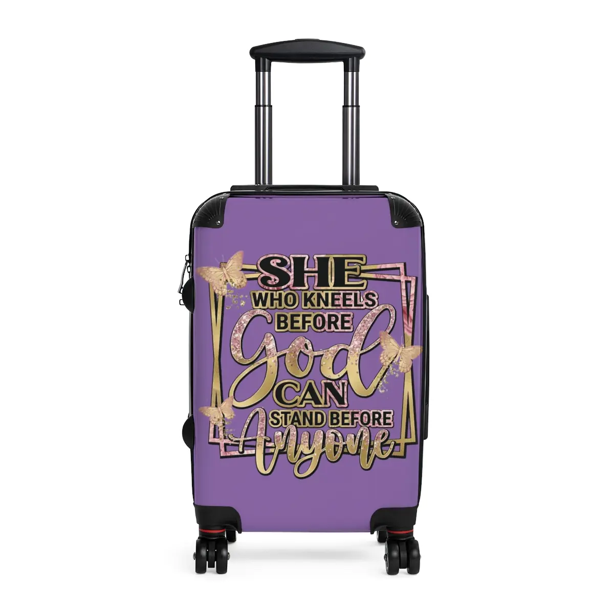 She Who Kneels Before God Purple Suitcase