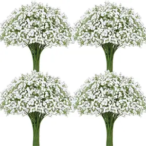 10/20/30 Pcs Babys Breath Artificial Flowers, Baby Breath Flowers Artificial Bulk, Real Touch White Fake Flowers, Faux Babies Breath Gypsophila for Wedding Home Decor Floral Arrangement