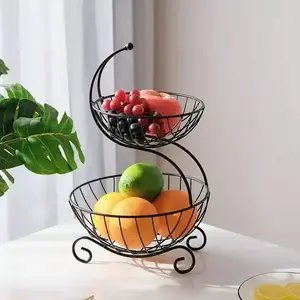 Multi-Layer Fruit Basket for Living Room, Home Snack Tray, Office Candy Dish, Beauty Salon Fruit Bowl, Kitchen Storage Organizer, Multipurpose Basket
