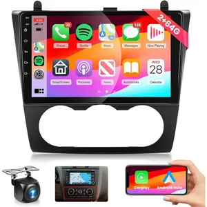 【HiFi 16EQ】 2G+64G Car Stereo Radio for Nissan Altima 2008-2012 Manual A/C with Carplay Android Auto MirrorLink,Podofo 9inch 1080P IPS HD IPS Touchscreen Bluetooth RDS FM Radio GPS WiFi Backup Camera