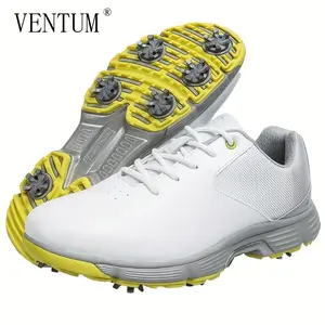NewMen's Professional Golf Shoes With Spikes, Athletic Footwear, Sporty & Casual Style Outdoor Sneakers