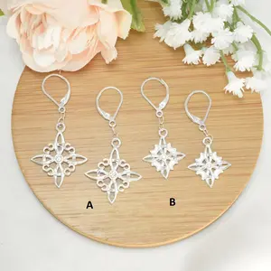 Witch Knot Celtic Sterling Silver Earrings - Nudo de Bruja - Dangle Drop Earrings for Her s925 sterling