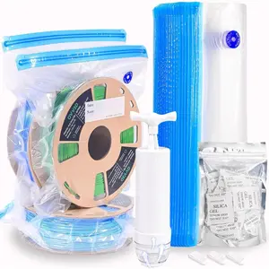 OVV3D Filament Storage Bags 44 count, 3D Printer 20 Vacuum Sealed Kit with 20 count Desiccant, Hand Pump,  for or Using After Dryer Box