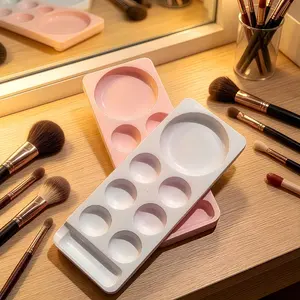 Professional Makeup Mixing Palette, Reusable Cosmetic Tray for Foundation, Eyeshadow, Nail Polish, Easy to Clean, Portable Beauty Tool