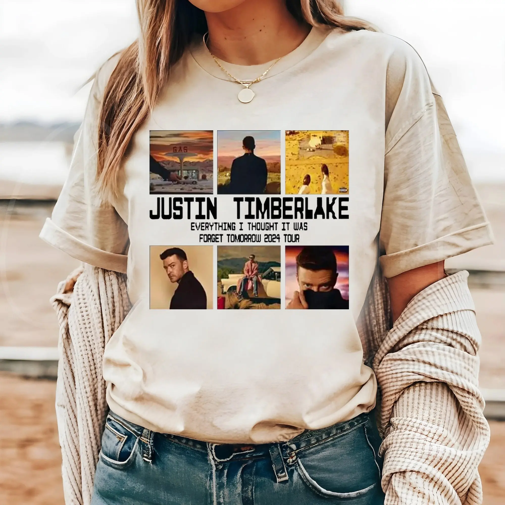 Justin Timberlake Forget Tomorrow World Tour 2024 Shirt, Justin Timberlake Concert Group T-Shirt, Forget Tomorrow World Tour Shirt 130624KHCL-115
