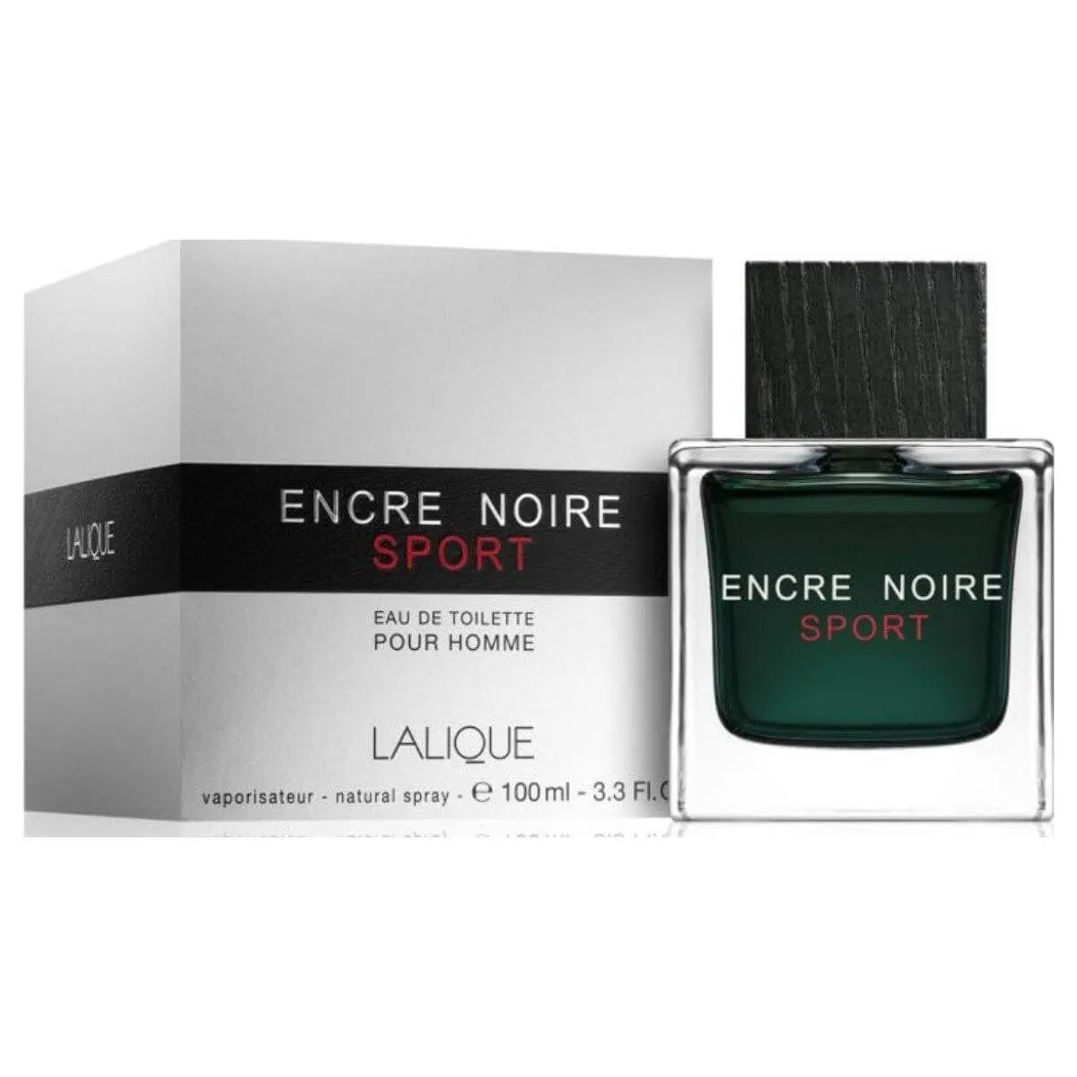 Lalique Encre Noire Sport Men's Cologne - Male Wear Perfume, Aquatic Scent with Grapefruit Notes, 3.3-3.4 oz EDT, New in Box