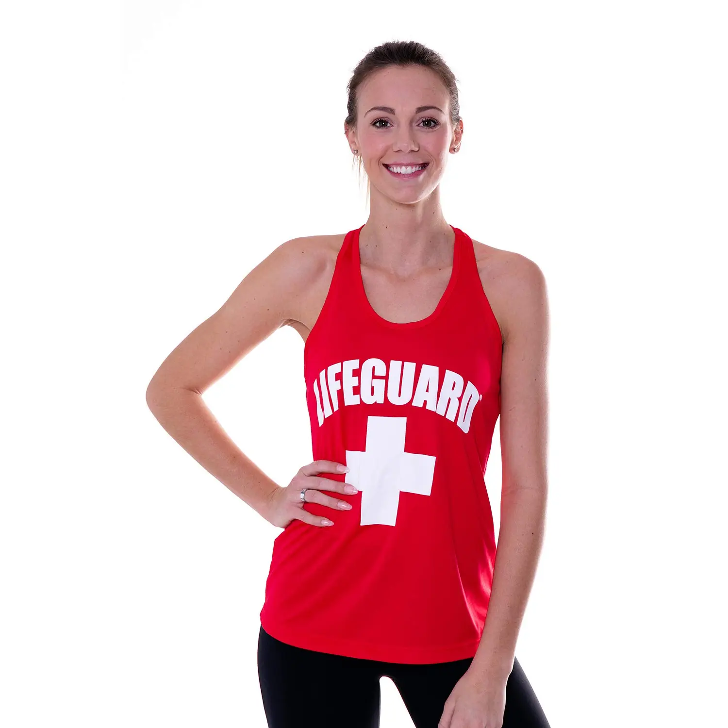 LIFEGUARD Officially Licensed Workout Active Racerback Tank Moisture Wicking Ladies, Women. Ideal for Yoga, Gym, Fitness.