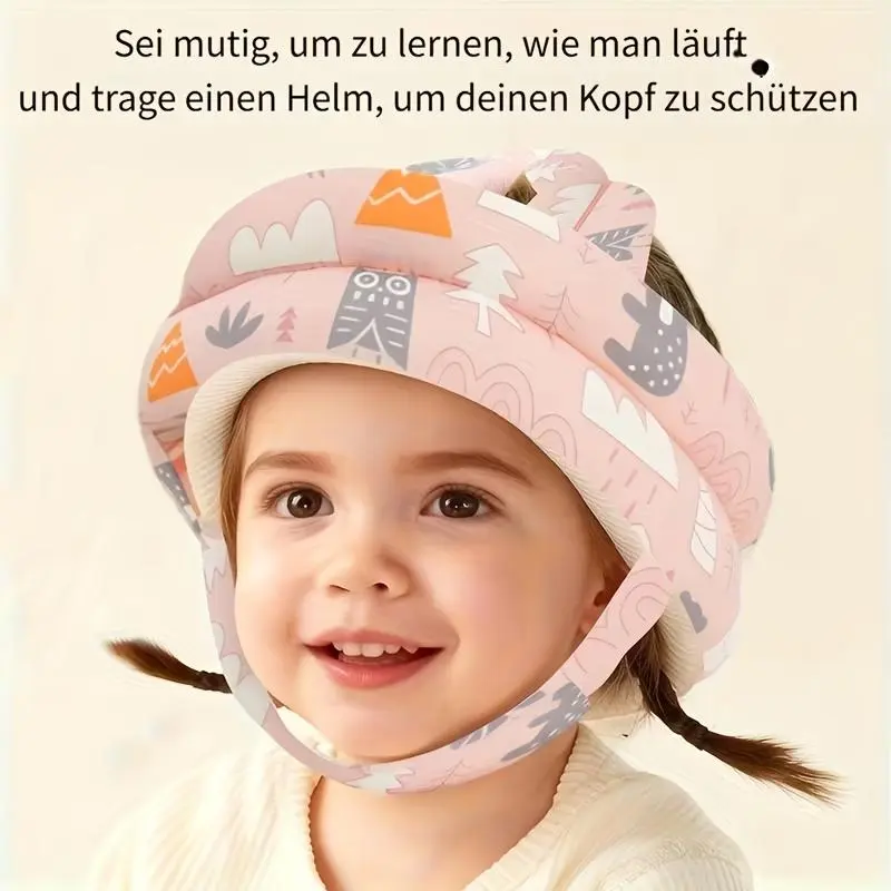 Baby Protective Headgear for Crawling & Learning to Walk, Adjustable Baby Safety Helmet with Soft Padded Cushion, Lightweight Breathable Head Protection Hat for Infants 6-36 Months