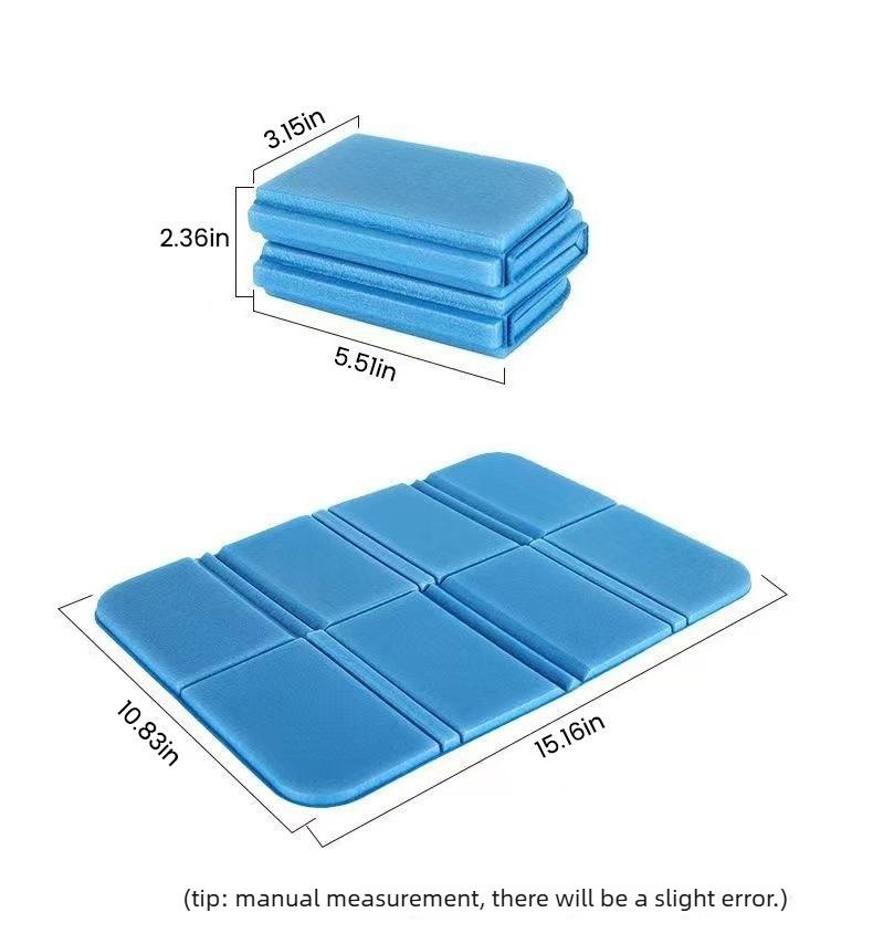 Foldable portable outdoor mat—cooling, moisture-resistant foam; thickened ground mat for grass/outdoors; compact carry mat suitable for public transport