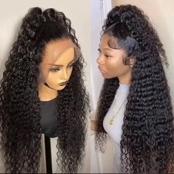 13x6 210 Density 100% Human Hair 22" Heat & Color Resistant Wig for Natural Look Curly Style Pre Plucked