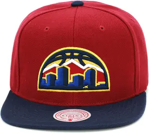 Mitchell & Ness Maroon/Navy Blue NBA Denver Nuggets Core Basic Snapback