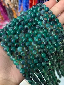 8mm Natural Agate Beads, Hole Design for Easy Stringing, DIY Jewelry Making, Craft Supplies, Sewing Accessories, Decorative Beads