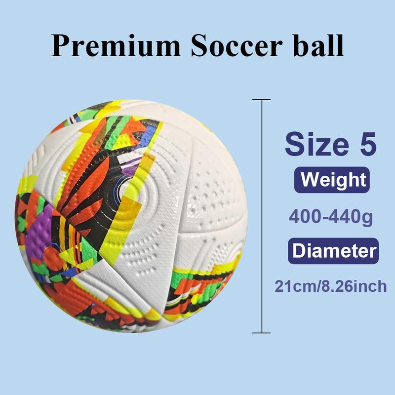 High Durability Size 5 Soccer Ball, Seamless PU Material, Anti-Explosion & Wear Resistant, Ideal for Adult Training & Matches, Football Balls