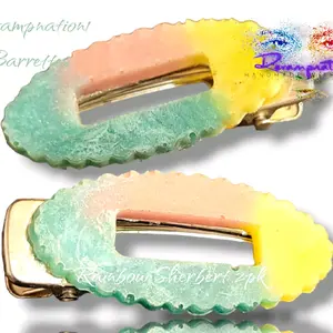 Sherbert Resin Barrettes