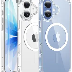 iPhone 16 Clear Case - Transparent Protective Cover for iPhone 16 with MagSafe Compatibility and Precise Cutouts
