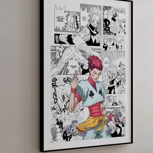 Manga Poster - Hisoka - Curated Manga Panels Poster