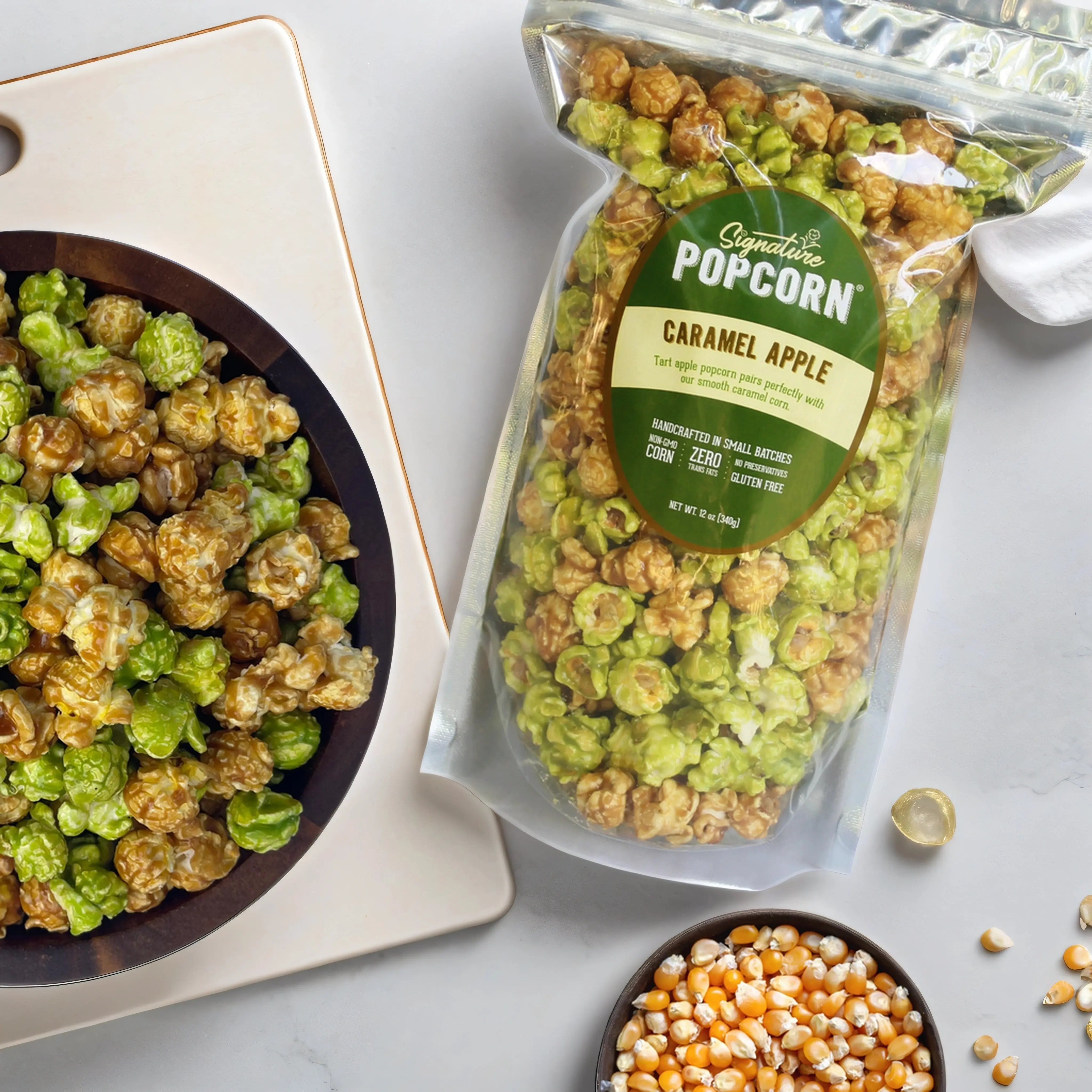 Large Gourmet Caramel Apple Popcorn Bag
