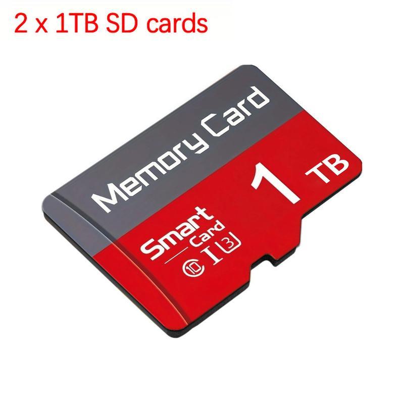 2 Pack - 1 TB SD Universal Micro SD High Speed Memory Card with Adapter, Compatible with Tablet, Mobile Phone, Drone, Camera, PAD, GPS tf flash memory card