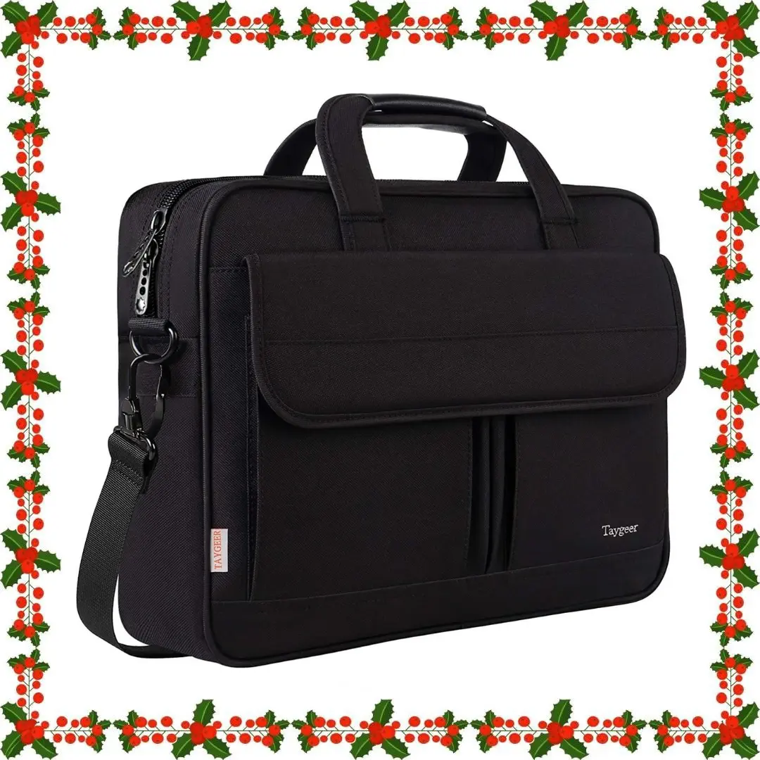 Premium Laptop Bag for Work | Water-Resistant Shoulder Briefcase fits 15.6" Computer & Notebook | Professional Office Carry-On | Heavy Duty Crossbody Satchel for Men and Women | Perfect Daily Commuter Essential & Sleek Business Accessory summerwins
