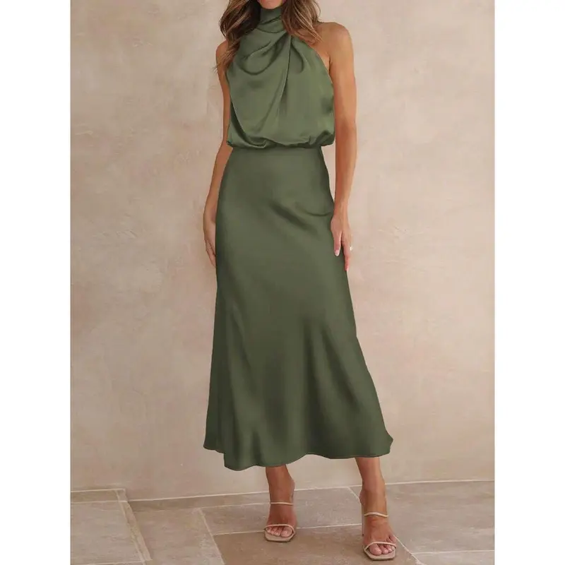 asymmetric green dress - TikTok Shop