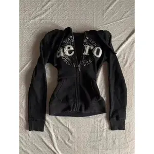 American retro jacket vintage design black hoodies women casual jacket women autumn y2k tops new grunge versatile sweatshirts