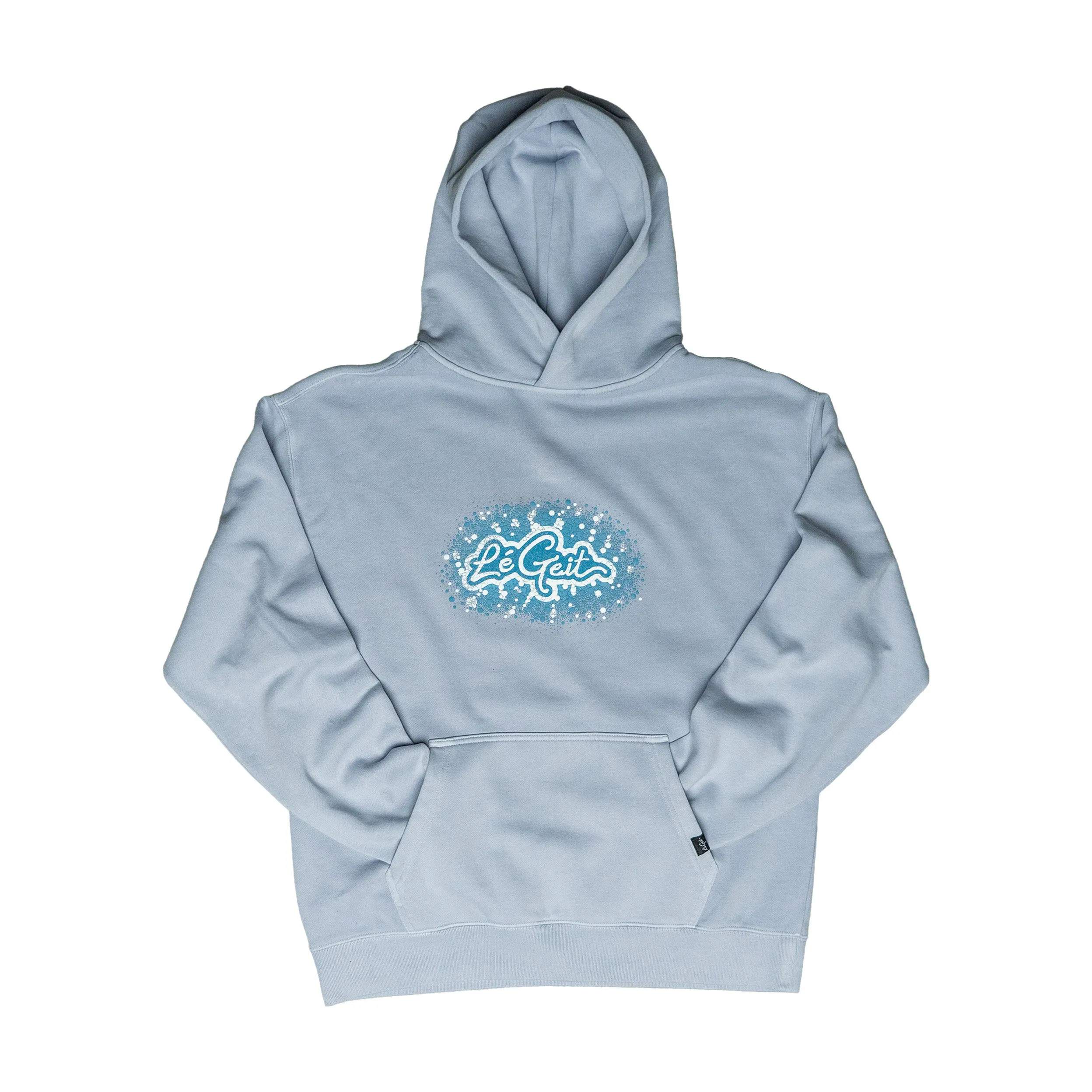 "the GOAT" Paint Splatter Pullover Hoodie - 10.0 oz - Icy Blue - Men's