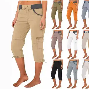 Women's workwear pants, casual pants with pockets and drawstring, outdoor hiking pants, women's casual pants, thin streetwear tops, fashionable white women's bottoms, comfortable basic styles