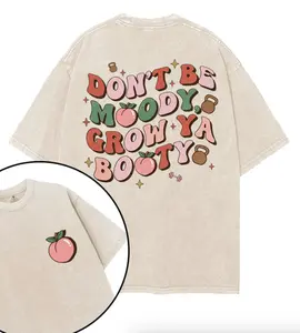 Don’t Be Moody, Grow Ya Booty Printed Gym Shirt, Vintage Gym Tee, Gym Shirt Women Top